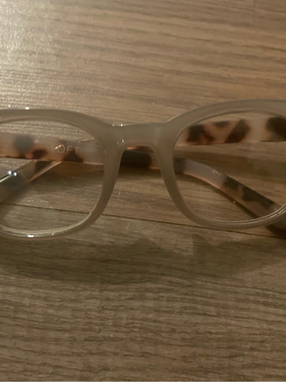 Ann Taylor Clear Frame Sunglasses with Tortoiseshell Temples
